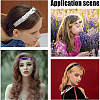 10Pcs 10 Color Wide Stretch Sparkling Polyester Headband OHAR-GF0001-26-5