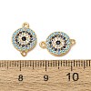 Brass Micro Pave Cubic Zirconia Connector Charms GG-CBAE681-20G-3