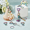 10Pcs Heart Alloy Swivel Clasps FIND-PH0009-04-5