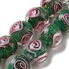 Handmade Gold Sand Lampwork Beads Strands LAMP-OC0001-53B-1