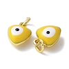 Brass Enamel Charms KK-S518-03E-G-2