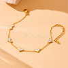 Heart Stainless Steel & Natural Shell Necklaces & Stud Earrings & Bracelets Sets FS-WGB84F7-01-2