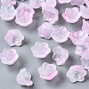 Transparent Two Tone Spray Painted Glass Beads GLAA-Q089-002B-008-1