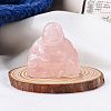 Natural Rose Quartz Carved Healing Buddha Figurines WG68189-01-1
