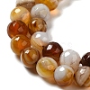 Natural Striped Agate/Banded Agate Beads Strands G-A246-8mm-10-4