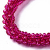 Faceted Transparent Glass Beads Stretch Bracelets BJEW-S144-002F-03-3