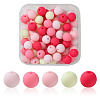 70Pcs Rubberized Style Acrylic Beads MACR-FS0001-71B-1