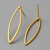 Golden Brass Hollow Geometric Stud Earrings EJEW-WH0012-127F-2