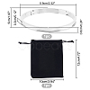 1Pc Stainless Steel Grooved Bangles STAS-UN0042-50B-P-3