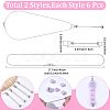 6Pcs 304 Stainless Steel Snake Chain Necklaces STAS-SC0020-87-2