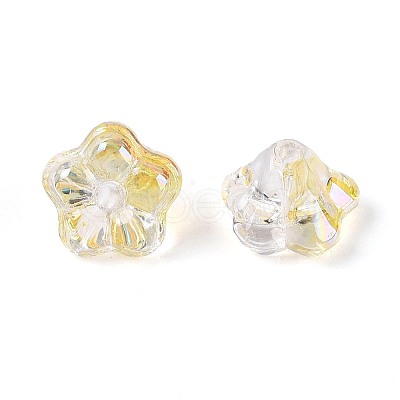Electroplate Transparent Glass Beads Strands EGLA-N055-03A-10-1