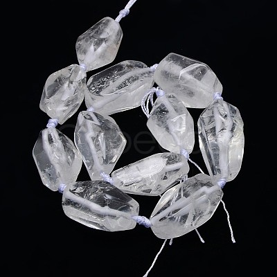 Natural Gemstone Quartz Crystal Beads Strands X-G-L159-09-1