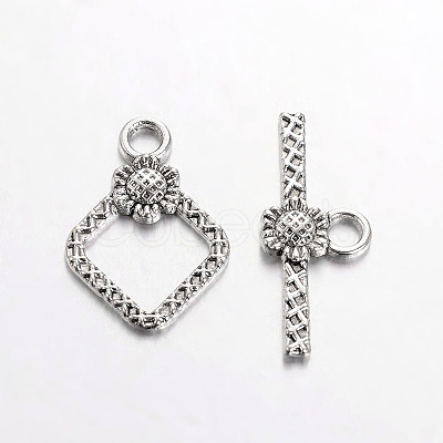Tibetan Style Toggle Clasps TIBEB-A101564-AS-FF-1