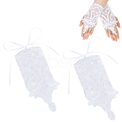 Polyester Lace Sleeve for Women Girl AJEW-WH0348-689B-1