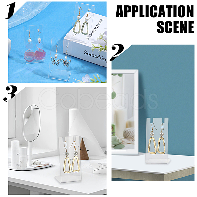 10Pcs L Shaped Acrylic Single Necklace Display Stands NDIS-SC0001-02A-1