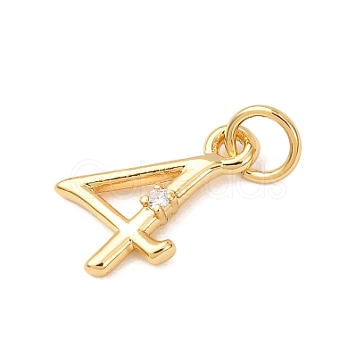 Brass Micro Pave Cubic Zirconia Pendants KK-D019-28G-04-1