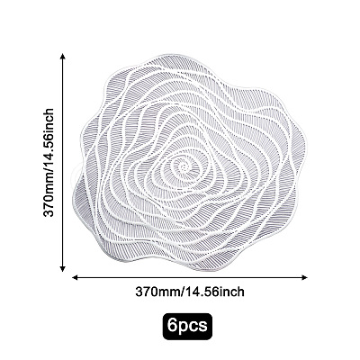 Hollow Rose PVC Hot Pads Holders BT-TAC0001-03A-1