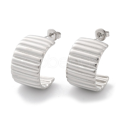 Non-Tarnish 304 Stainless Steel Stud Earrings EJEW-H115-22P-1