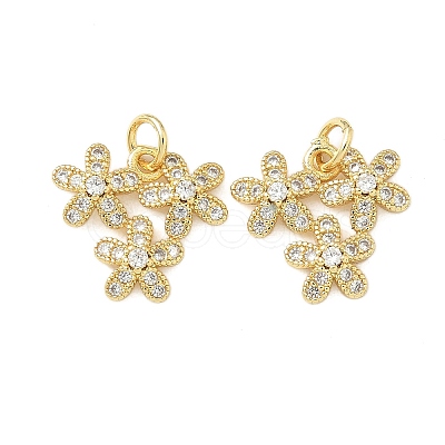 Brass Micro Pave Cubic Zirconia Pendants KK-Z120-13G-1