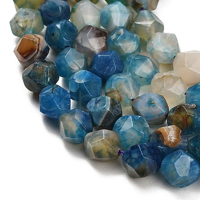 Natural Agate(Dyed & Heated) Beads Strands G-K425-B11-01-1