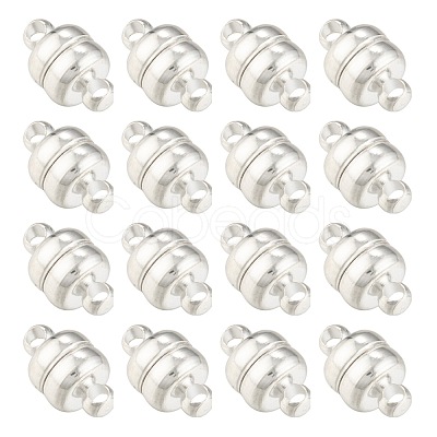 Brass Magnetic Clasps with Loops KK-H361-S-1