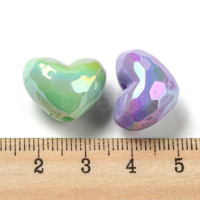 UV Plating Opaque Acrylic Beads OACR-E031-09-1