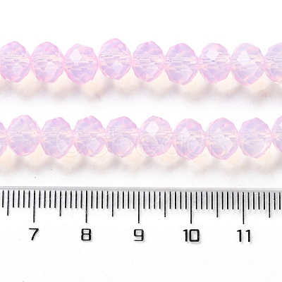 Baking Paint Transparent Glass Beads Strands X-DGLA-A034-J8MM-D09-1