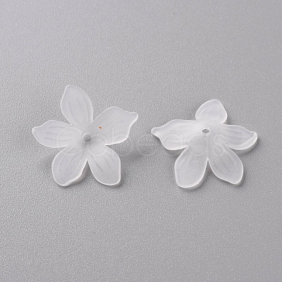Frosted Acrylic Bead Caps X-MACR-S371-05A-701-1