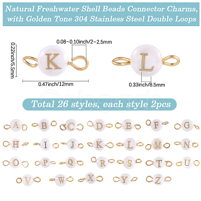 2 Bags Natural Freshwater Shell Beads Connector Charms FIND-SC0021-02-1