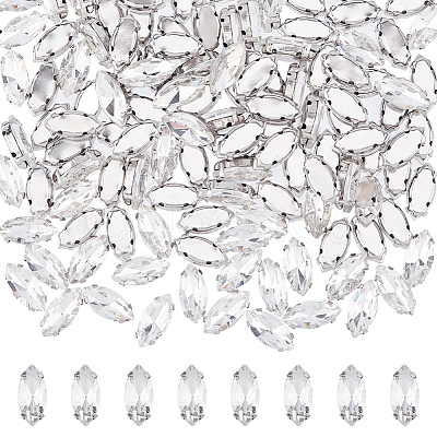 120Pcs Horse Eye Sew on Rhinestone RGLA-DC0001-07B-1