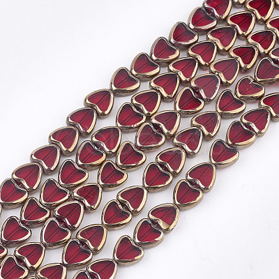 Electroplate Glass Beads Strands EGLA-S188-09E-1