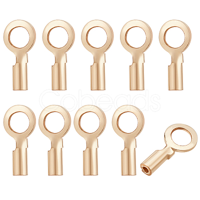 10Pcs Brass Cord Ends KK-BC0012-47-1