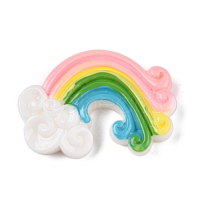 Rainbow Resin Cabochons LS-CRES-R183-28-1