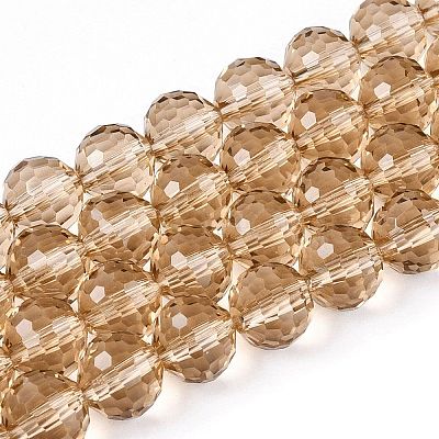 Transparent Glass Bead Strands GLAA-R095-10mm-40-1