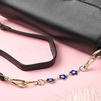Alloy Enamel Evil Eye Flower Link Bag Strap FIND-YW00004-1
