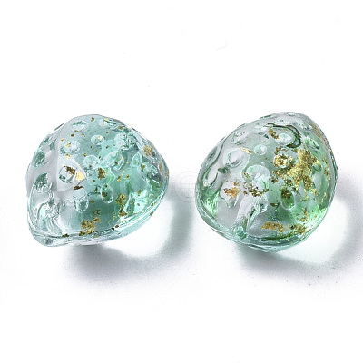 Transparent Spray Painted Glass Beads GLAA-R215-01-B07-1