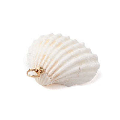 Summer Beach Natural Shell Pendants PALLOY-JF02648-01-1