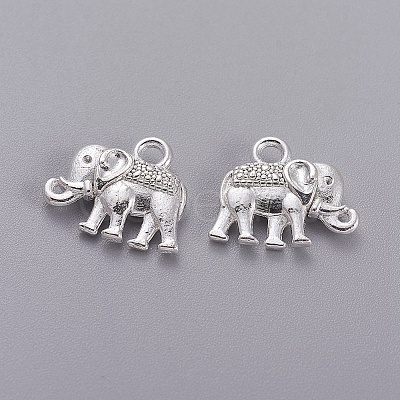 Vintage Elephant Charms PALLOY-ZN-47017-S-FF-1