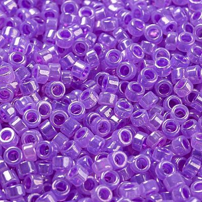 Electroplate Transparent Glass Seed Beads SEED-S042-16A-03-1