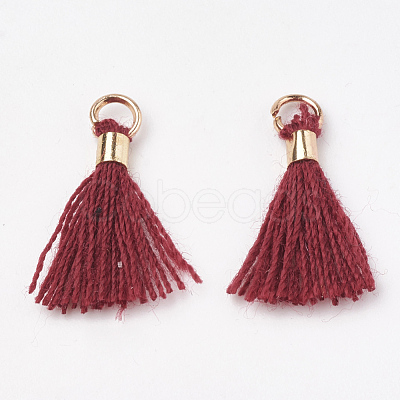 Polycotton(Polyester Cotton) Tassel Pendant Decorations FIND-S275-20G-1