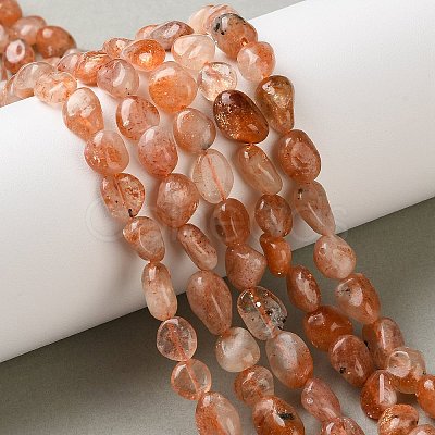 Natural Sunstone Beads Strands G-L608-A04-02-1
