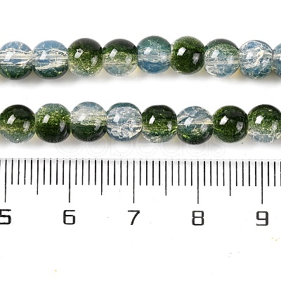 Transparent Crackle Baking Paint Glass Beads Strands DGLA-T003-01B-M-1