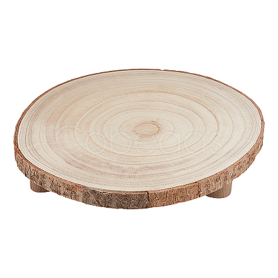 Round Wood Flower Pot Shelf AJEW-WH0709-031A-1