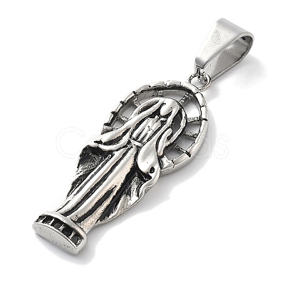 304 Stainless Steel Pendants STAS-Z098-19AS-1