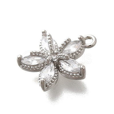Brass Micro Pave Cubic Zirconia Pendants KK-Q035-13P-1