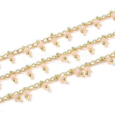 3.28 Feet Handmade Glass Beaded Chains X-CHC-K008-B10-1