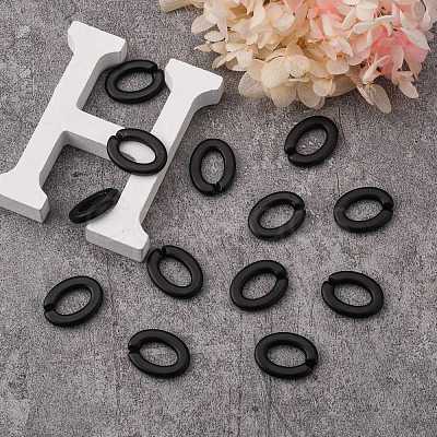 Opaque Spray Painted Acrylic Linking Rings OACR-S021-27A-C01-1