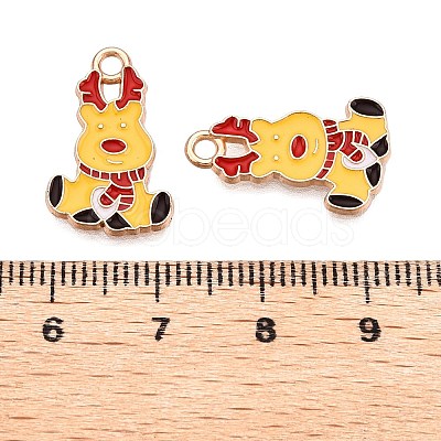 Christmas Theme Alloy Enamel Pendants ENAM-T020-10T-1