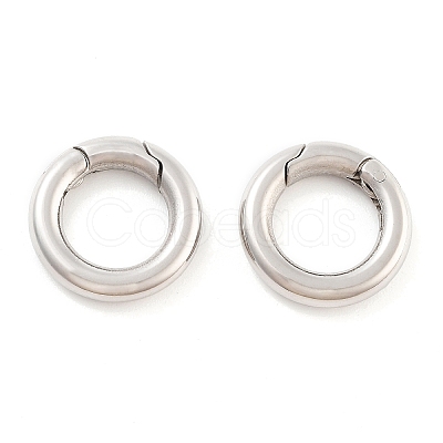 Non-Tarnish 316 Stainless Steel Spring Gate Rings STAS-M296-01P-F-1