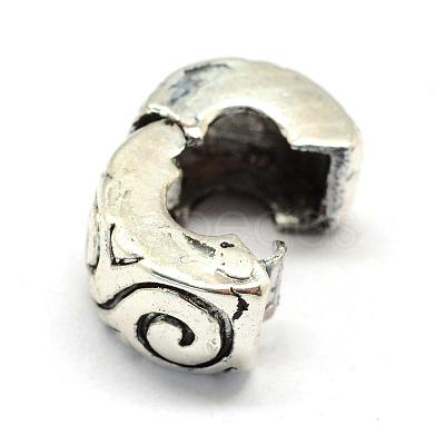 Alloy European Style Clasps PDLC-R001-16AS-1